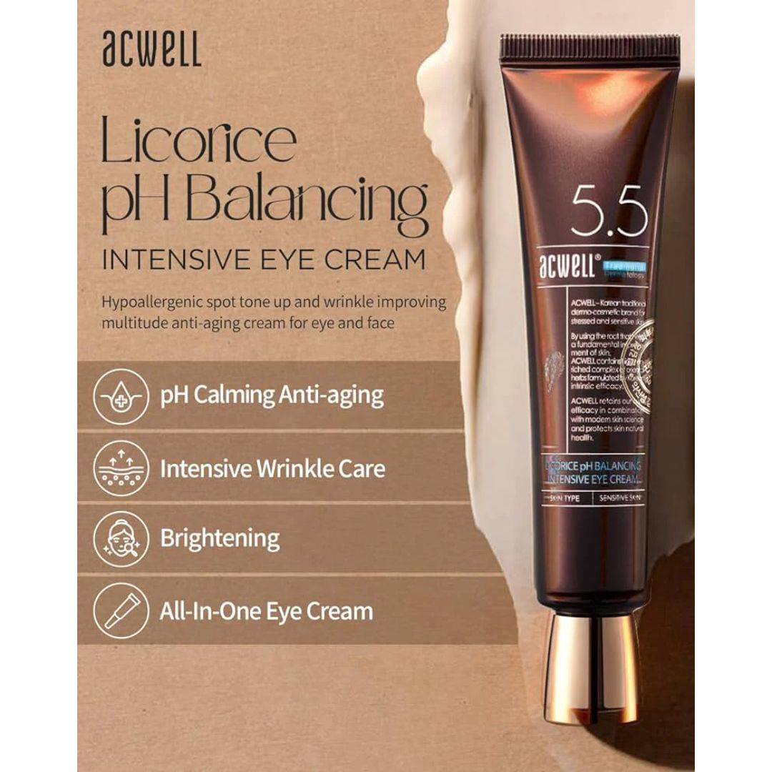 Acwell Licorice pH Balancing Intensive Eye Cream - Image 5