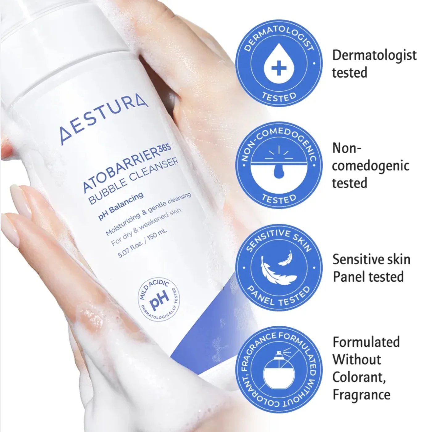 AESTURA Atobarrier 365 Bubble Cleanser 150mL - Image 6