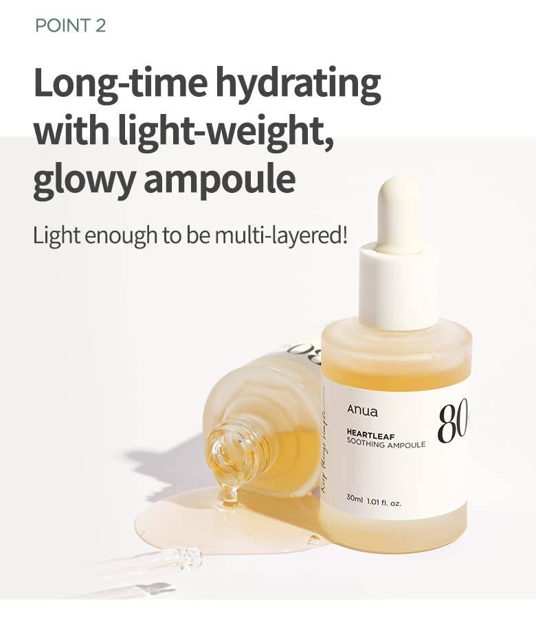 Anua Heartleaf 80 Moisture Soothing Ampoule 30ml - Image 3