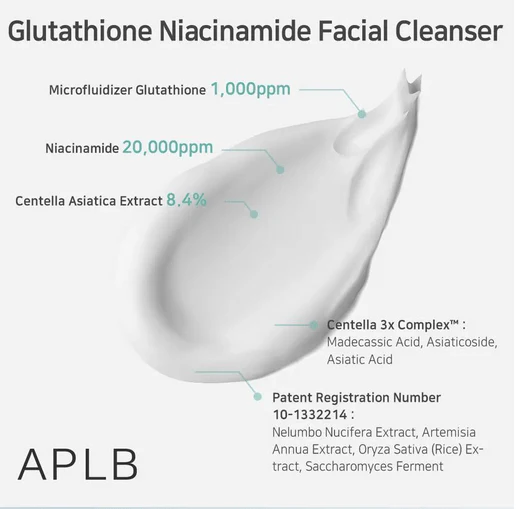 APLB Glutathione Niacinamide Facial Cleanser 80mL - Image 3