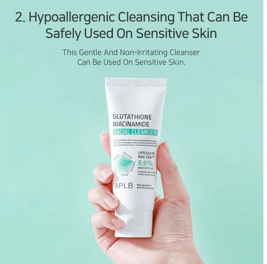 APLB Glutathione Niacinamide Facial Cleanser 80mL - Image 7