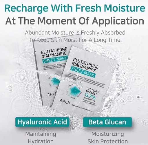 APLB Glutathione Niacinamide Sheet Mask 25mL - Image 17