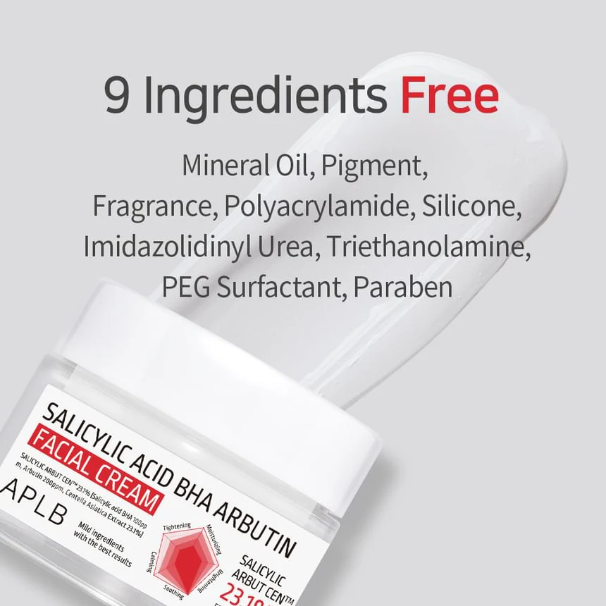 APLB Salicylic Acid Bha Arbutin Facial Cream 55ML - Image 4