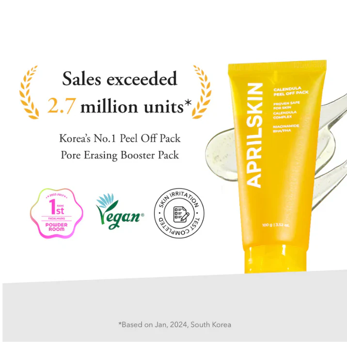 APRIL SKIN Calendula Peel Off Mask 100g - Image 6