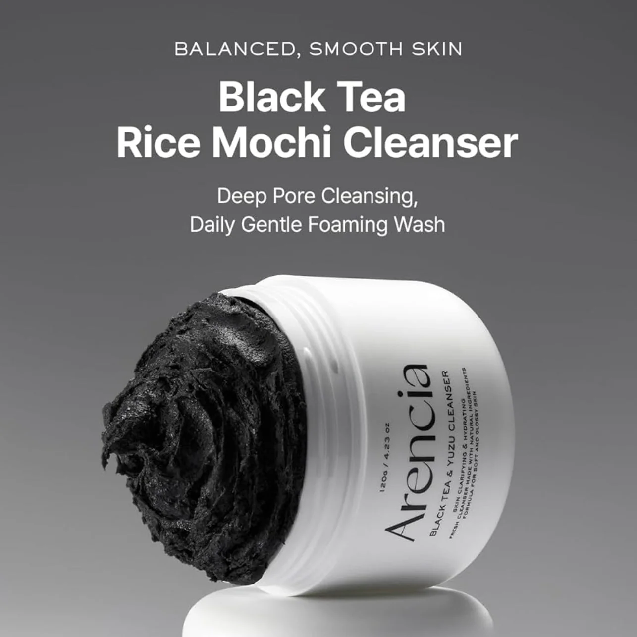 ARENCIA Black Tea Rice Mochi Cleanser 120g - Image 3