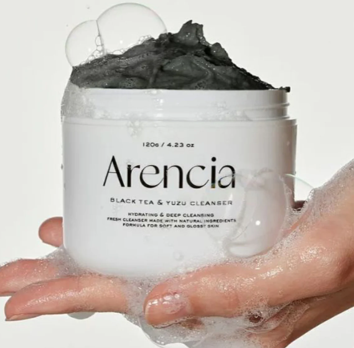 ARENCIA Black Tea Rice Mochi Cleanser 120g - Image 5