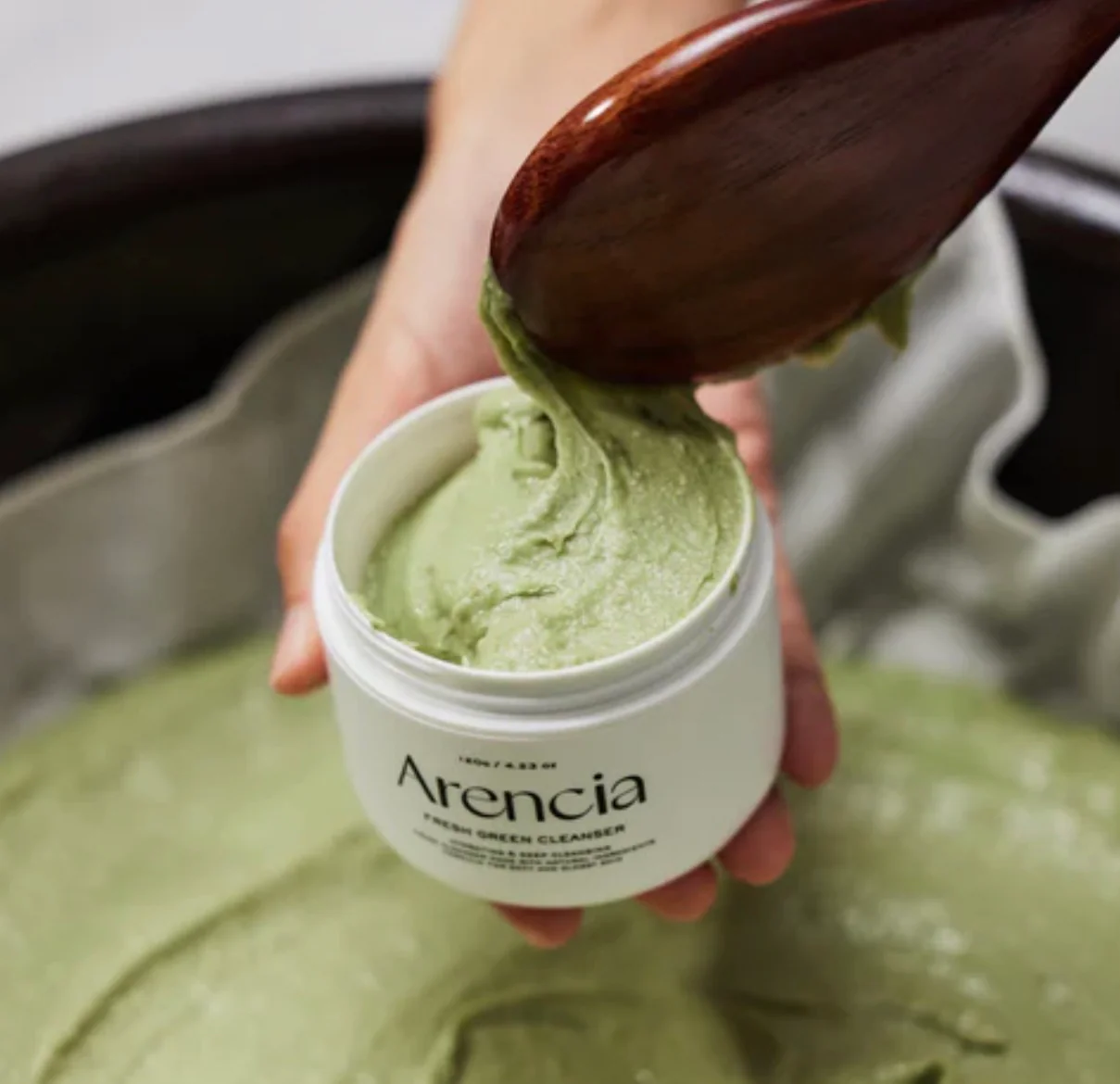 ARENCIA Fresh Green Rice Mochi Cleanser 120g - Image 4