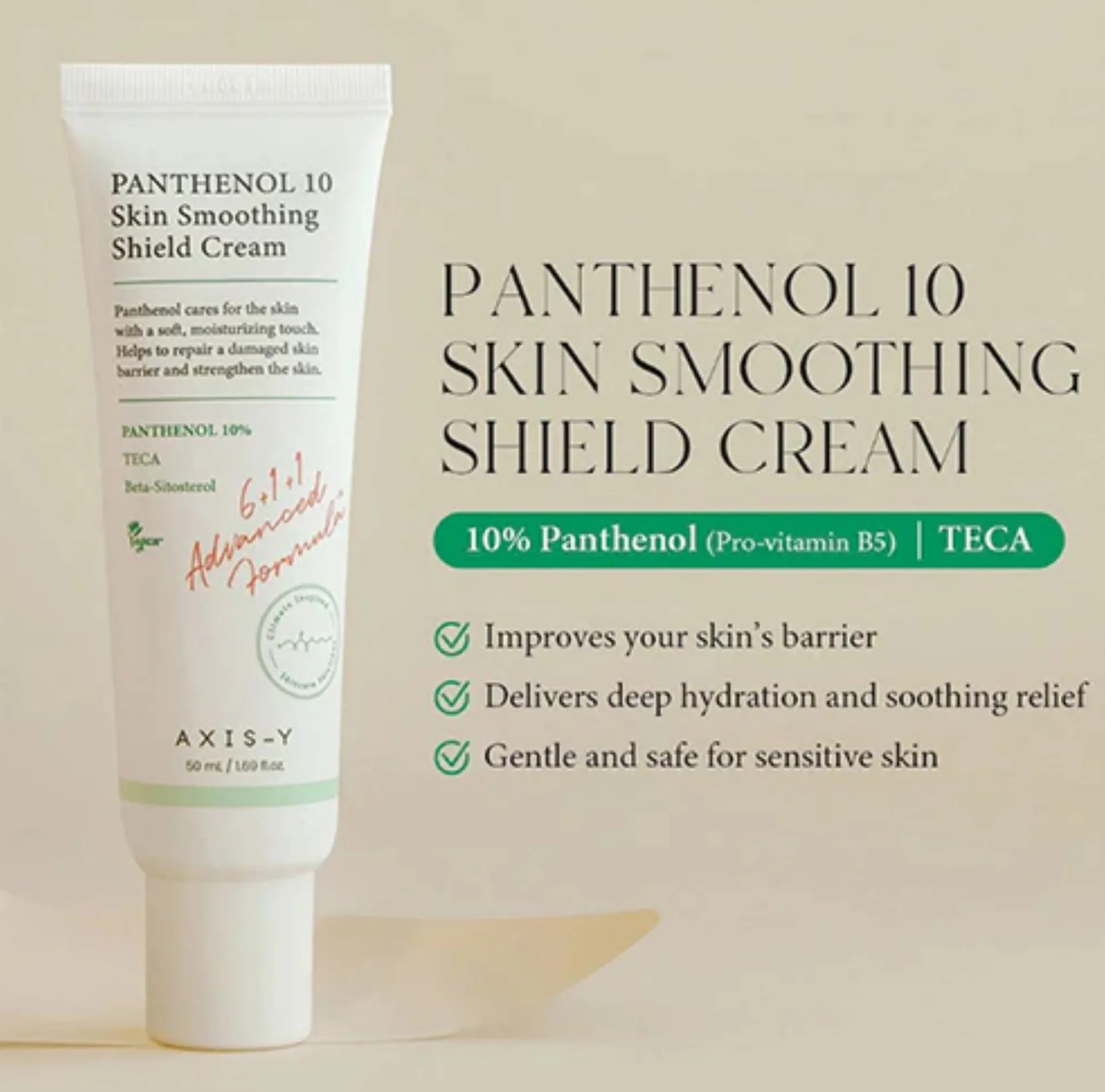 AXIS-Y Panthenol 10 Skin Smoothing Shield Cream 50ml - Image 7