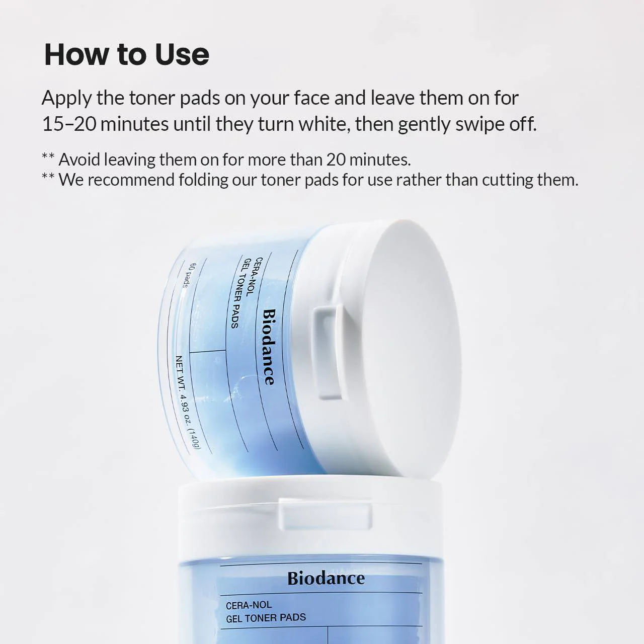 BIODANCE Cera-nol Gel Toner Pads (Blue_60 Pads) - Image 10