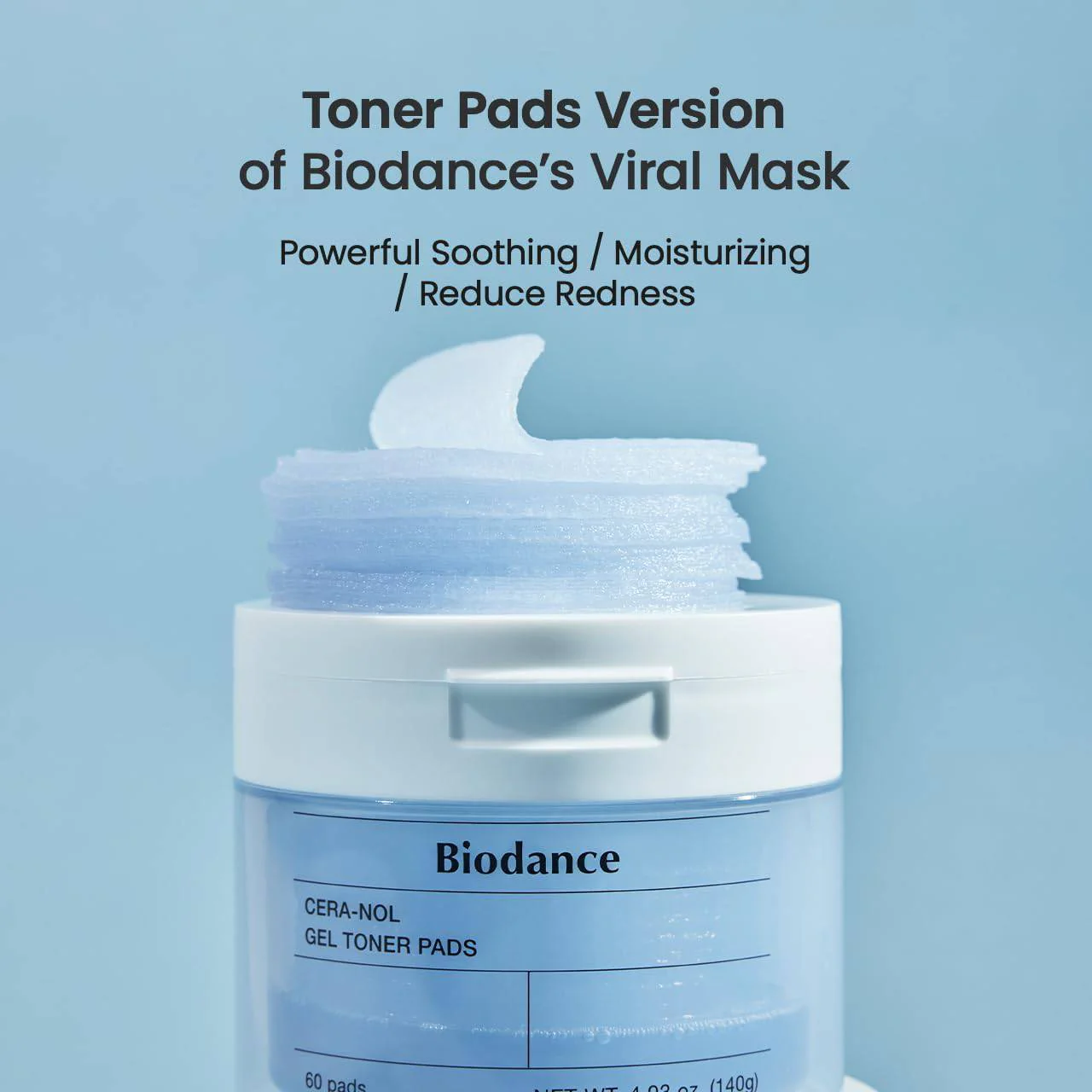 BIODANCE Cera-nol Gel Toner Pads (Blue_60 Pads) - Image 6
