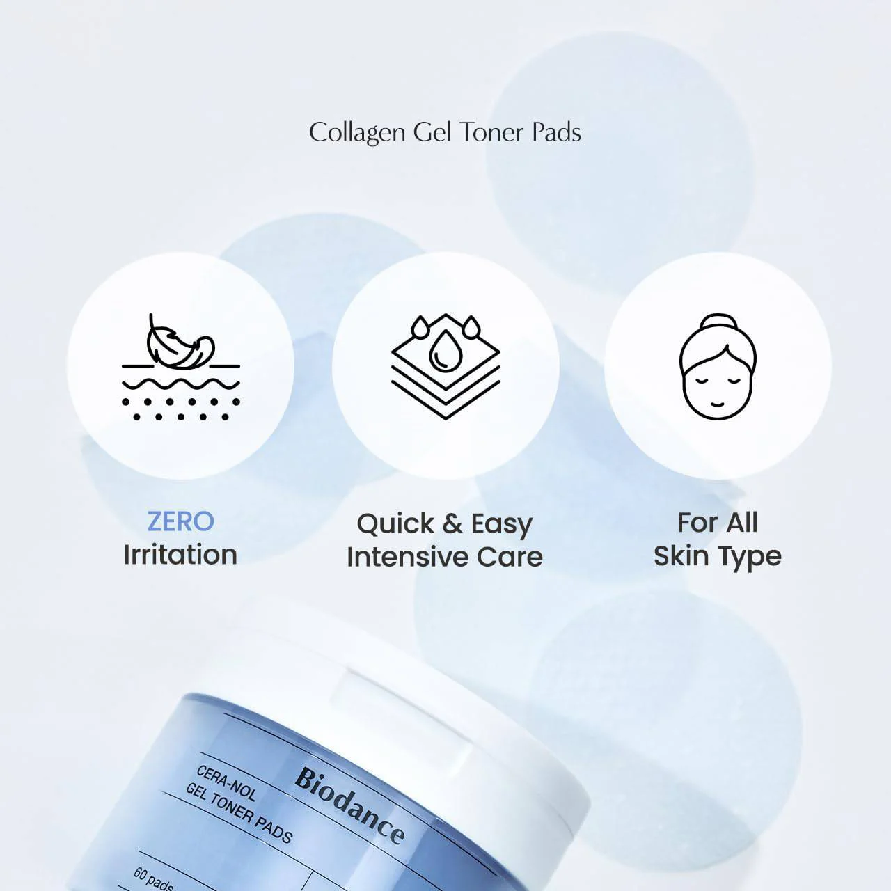 BIODANCE Cera-nol Gel Toner Pads (Blue_60 Pads) - Image 7