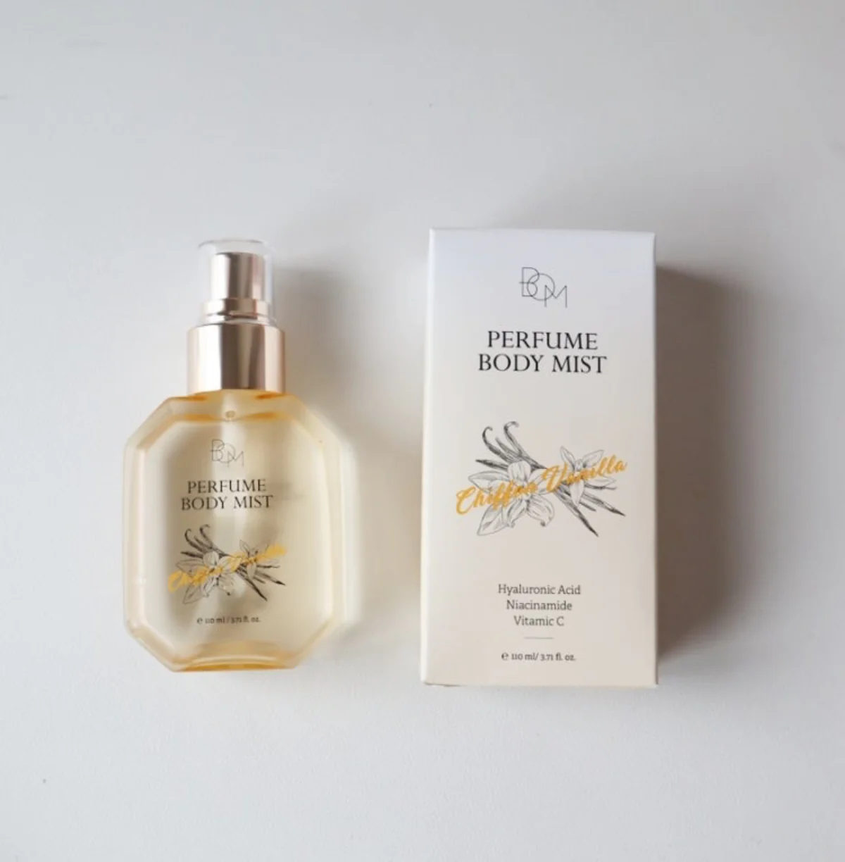 BOM Chiffon Vanilla Perfume Body Mist 110ml - Image 15
