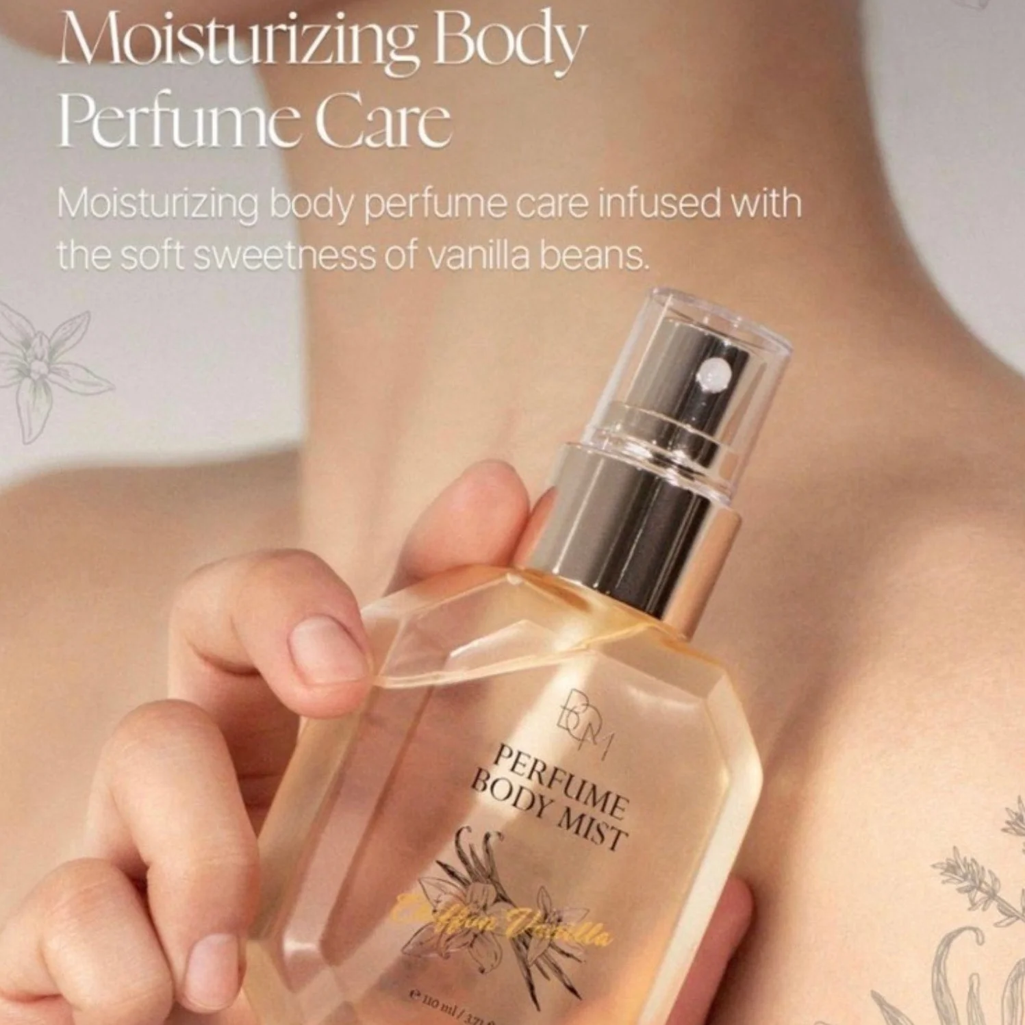 BOM Chiffon Vanilla Perfume Body Mist 110ml - Image 4