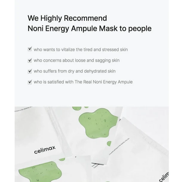 CELIMAX Noni Energy Ampoule Mask (1ea) - Image 8