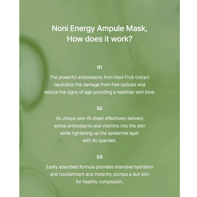 CELIMAX Noni Energy Ampoule Mask (1ea) - Image 9
