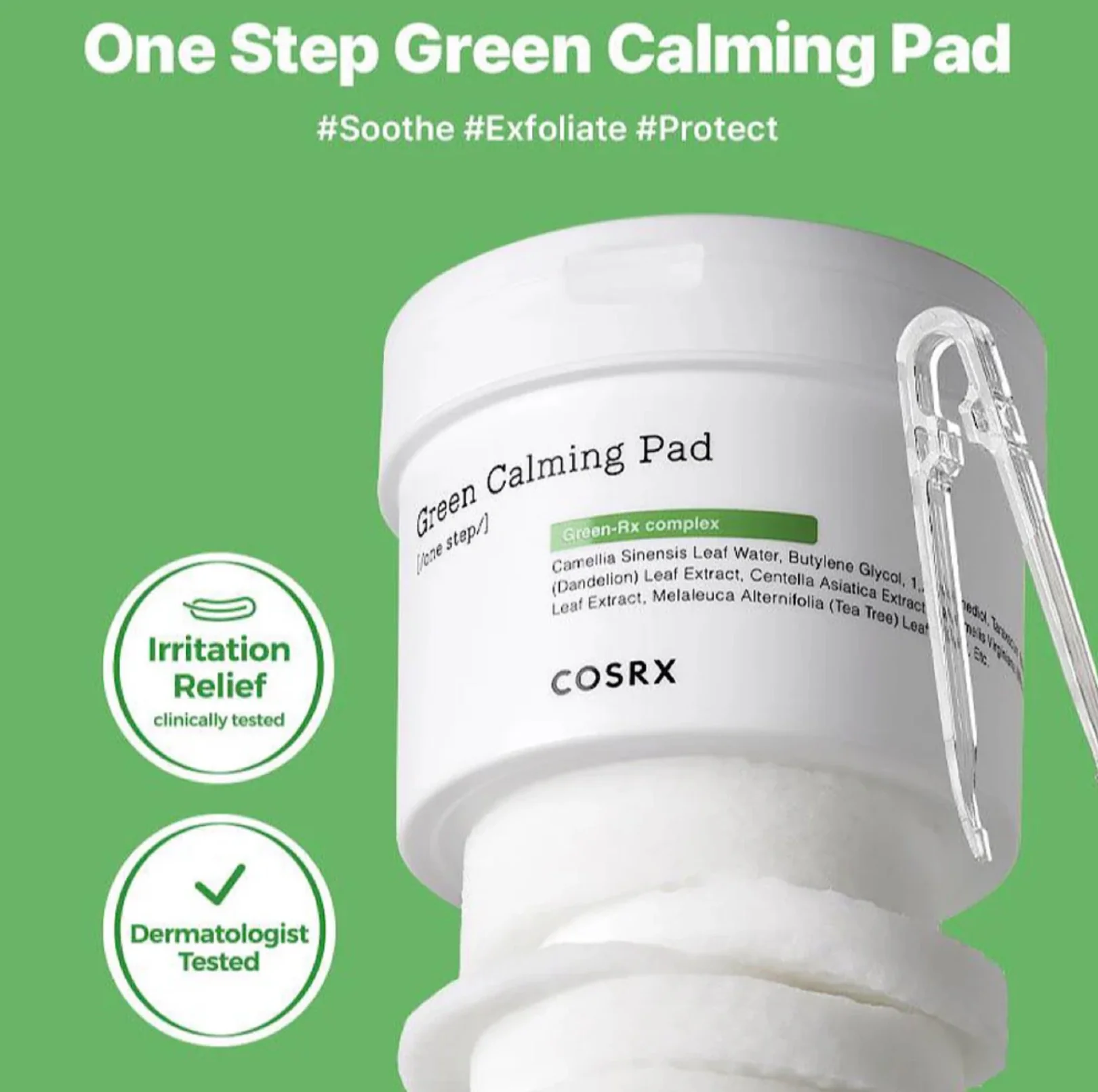 COSRX One Step Green Hero Calming Pad 70pcs - Image 5