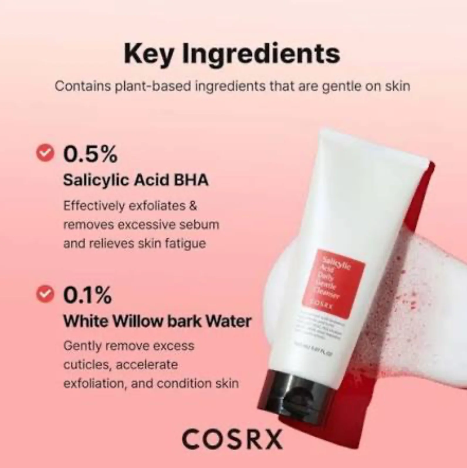 COSRX Salicylic Acid Daily Gentle Cleanser - Image 4