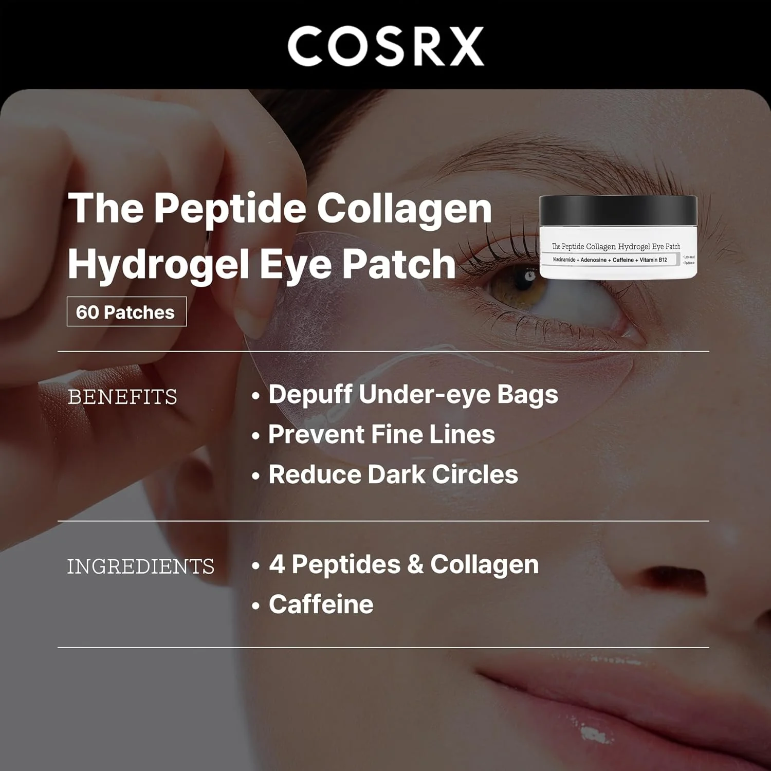 COSRX The Peptide Collagen Hydrogel Eye Patch 85g (60 Patches) - Image 8