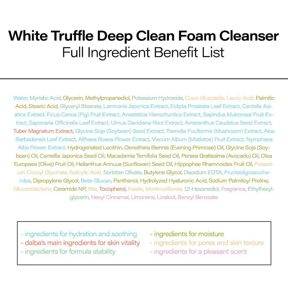 D'ALBA White Truffle Deep Clean Foam Cleanser 80mL - Image 7