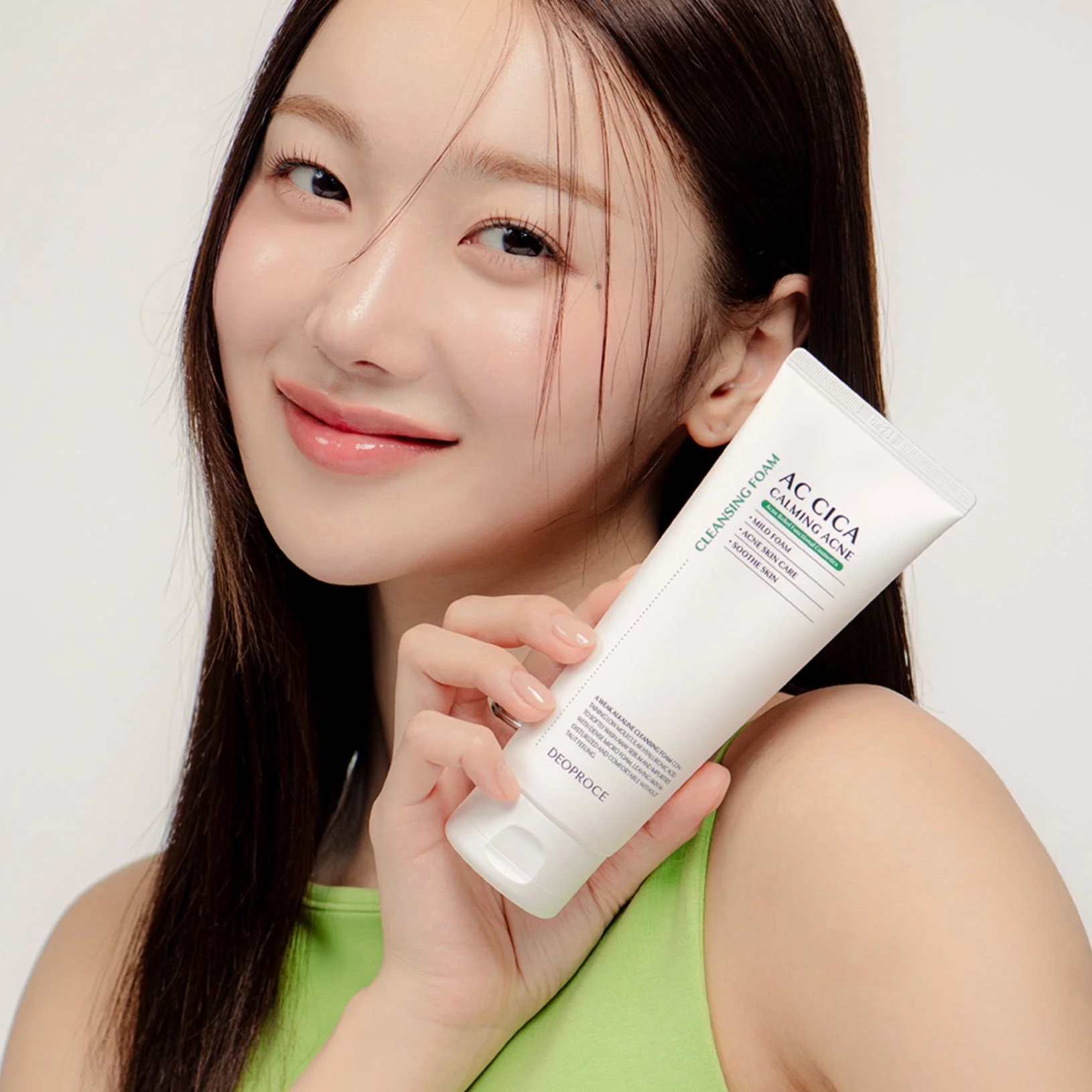 DEOPROCE AC CICA CALMING ACNE CLEANSING FOAM 150ml - Image 2