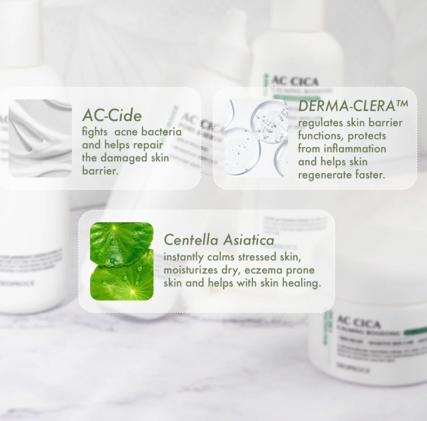 DEOPROCE AC CICA CALMING BOOSTING BALANCING CREAM 50g - Image 8