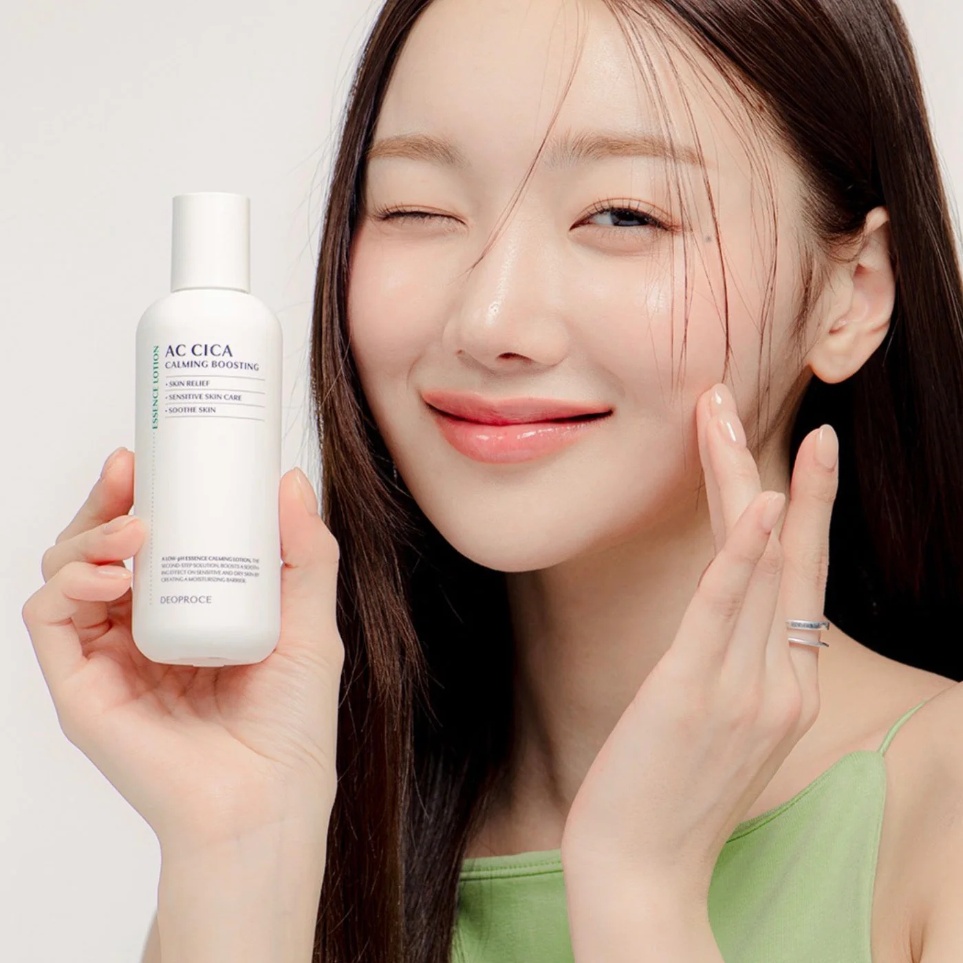 DEOPROCE AC CICA CALMING BOOSTING ESSENCE LOTION 150ml - Image 2