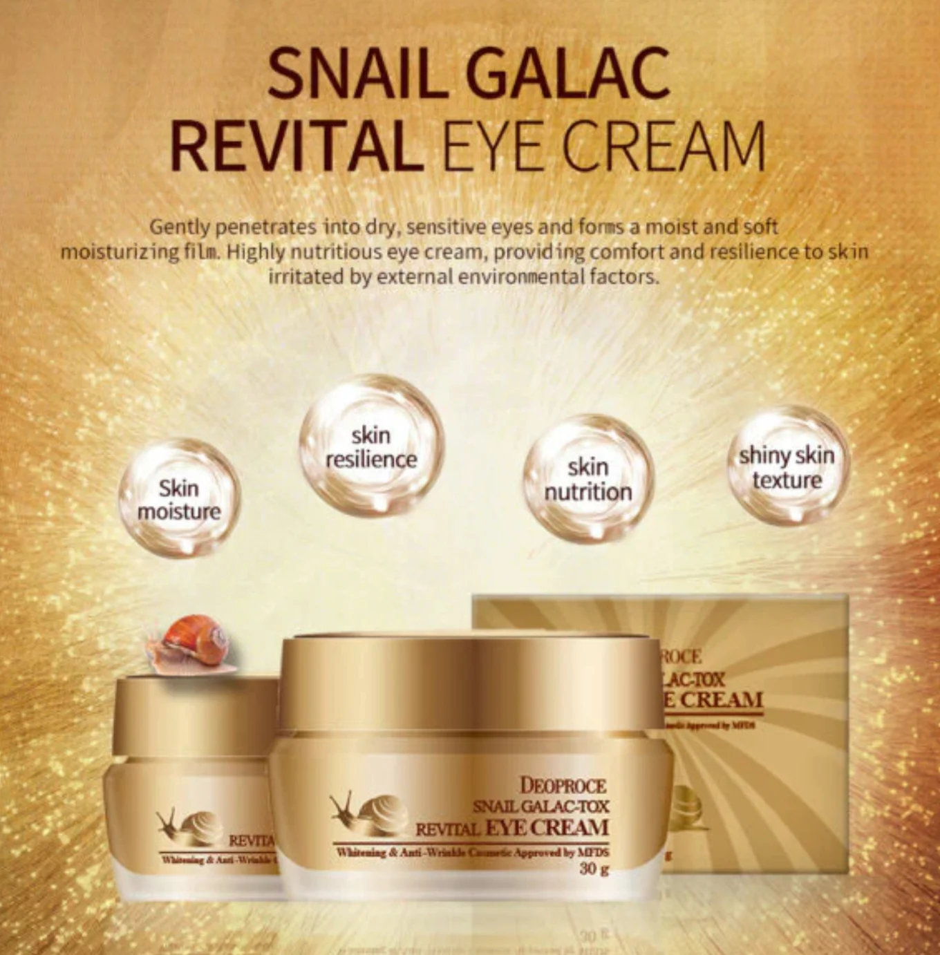 DEOPROCE Snail Galac Revital Eye Cream 30g - Image 6