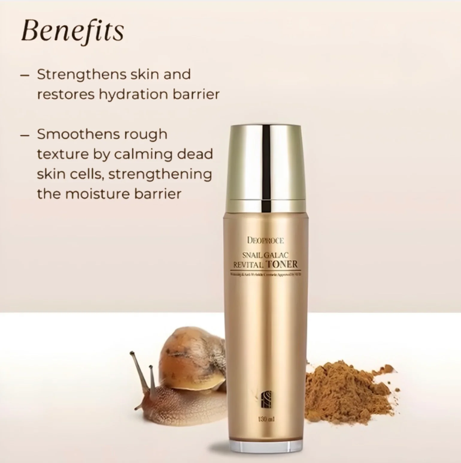DEOPROCE Snail Galac Revital Toner 130ml - Image 4