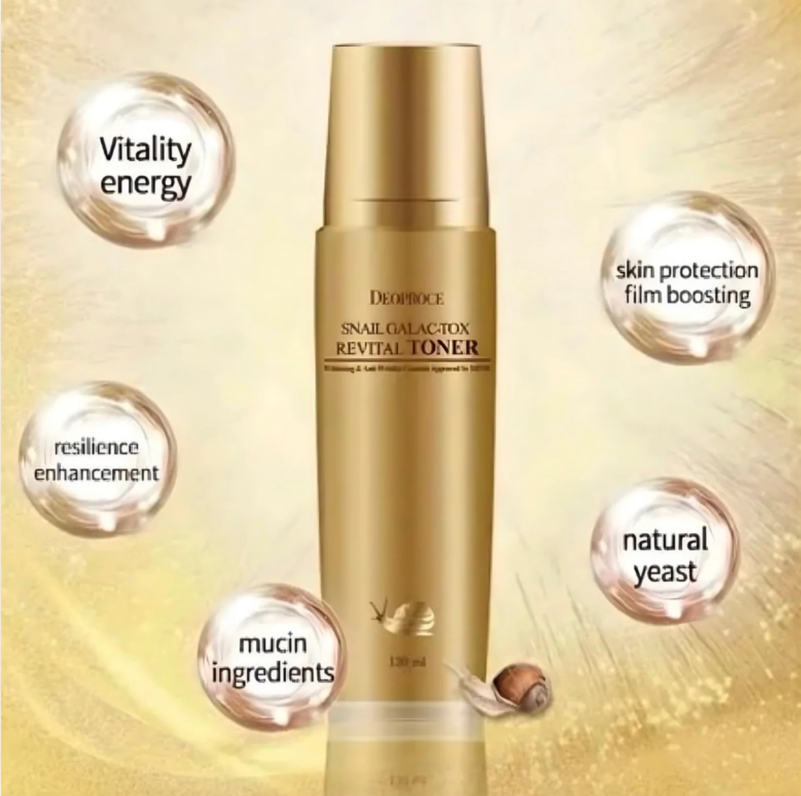 DEOPROCE Snail Galac Revital Toner 130ml - Image 6
