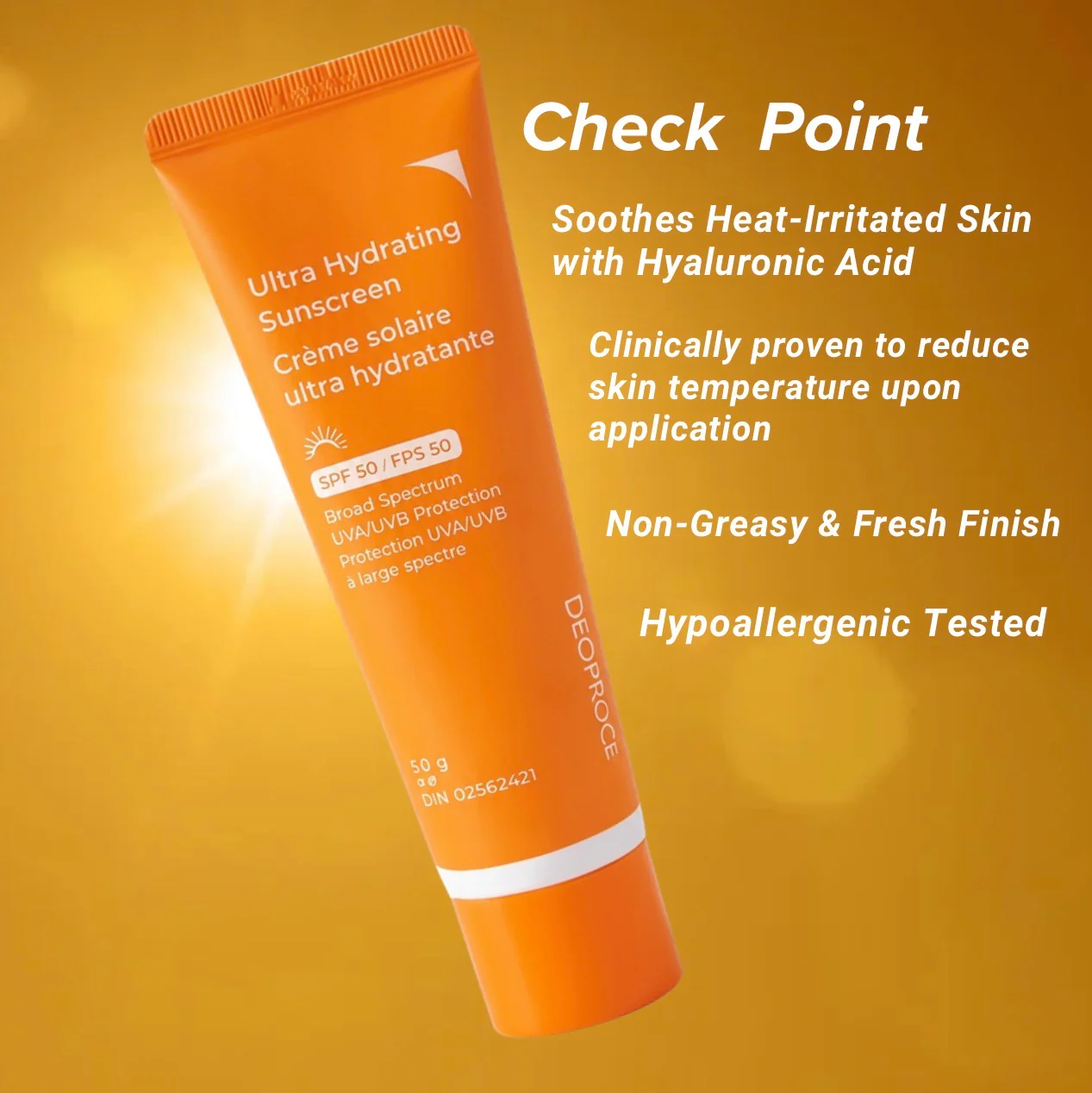 DEOPROCE Ultra Hydrating Sunscreen-No White Cast DIN: 02562421 - Image 3
