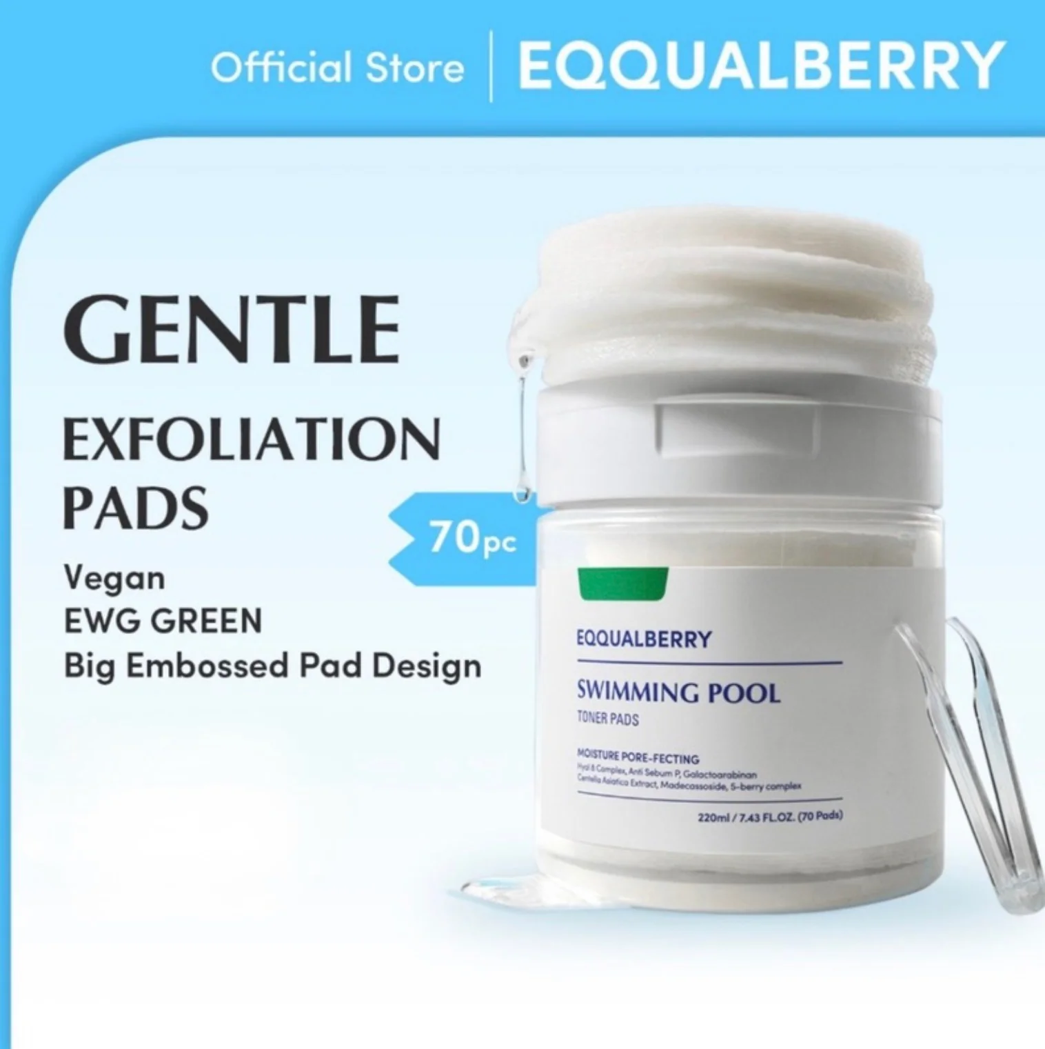 EQQUALBERRY Swimming Pool Toner Pads 220mL - Image 6
