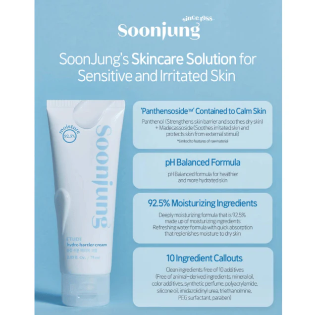 ETUDE SoonJung Hydro Barrier Cream 75mL (Tube) - Image 4
