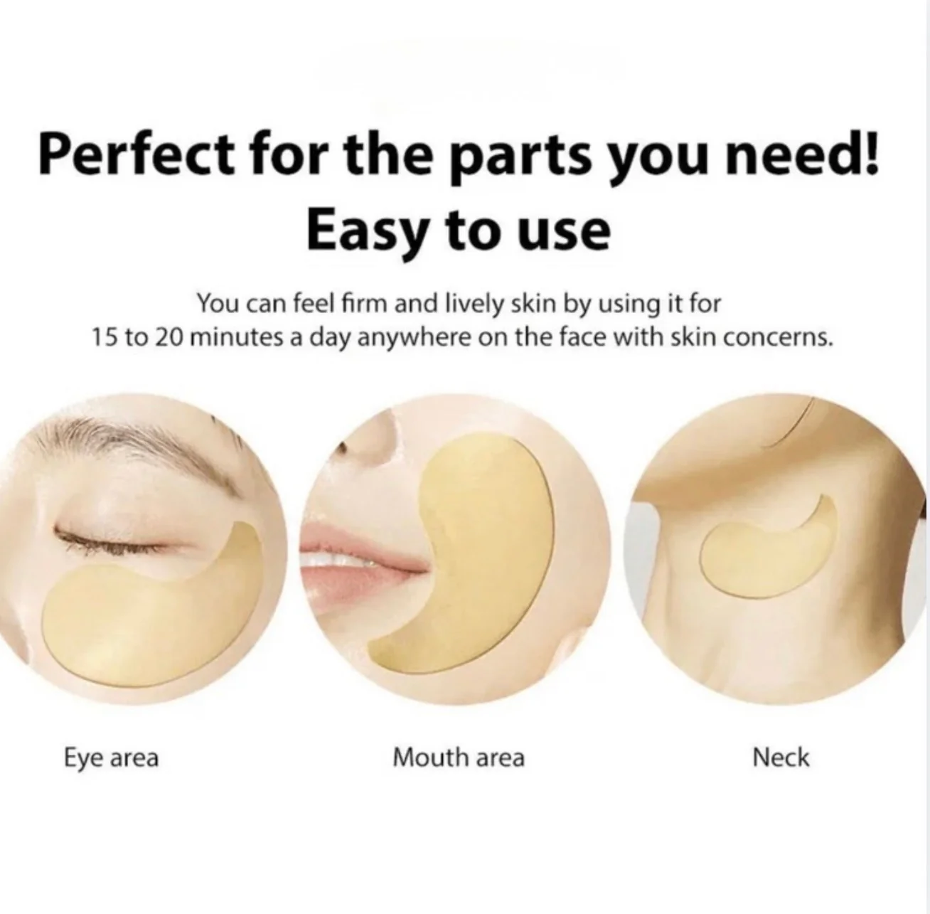 Foodaholic Hydrogel Eyepatch Gold | For Dark Circles and Under-Eye Spots - Image 5