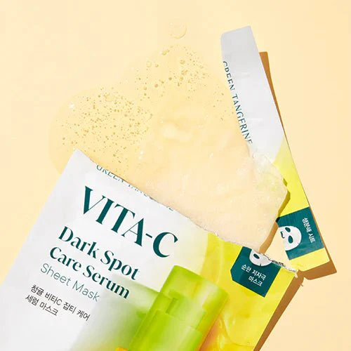GOODAL	 Green Tangerine Vita C Dark Spot Care Serum Sheet Mask (1ea) - Image 3