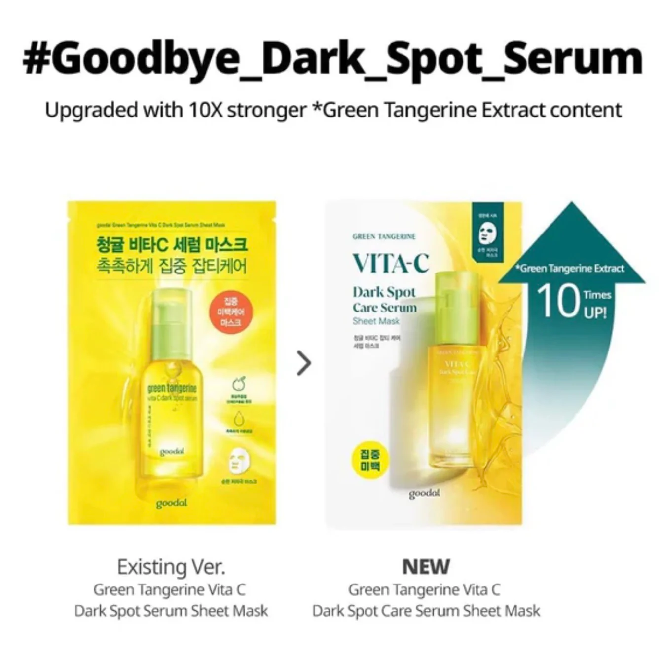 GOODAL	 Green Tangerine Vita C Dark Spot Care Serum Sheet Mask (1ea) - Image 6