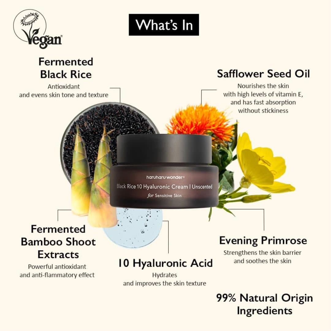 HARUHARU WONDER Black Rice Hyaluronic Cream 50ml Renew (Unscented) - Image 3