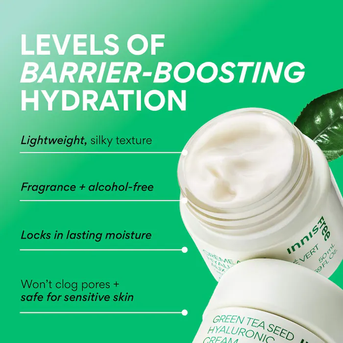 INNISFREE Green Tea Seed Hyaluronic Acid Cream 50mL - Image 4