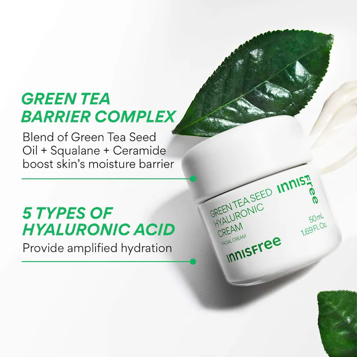 INNISFREE Green Tea Seed Hyaluronic Acid Cream 50mL - Image 5