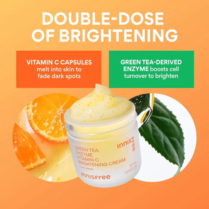 INNISFREE Vita C Green Tea Enzyme Brightening Cream 50mL - Image 5
