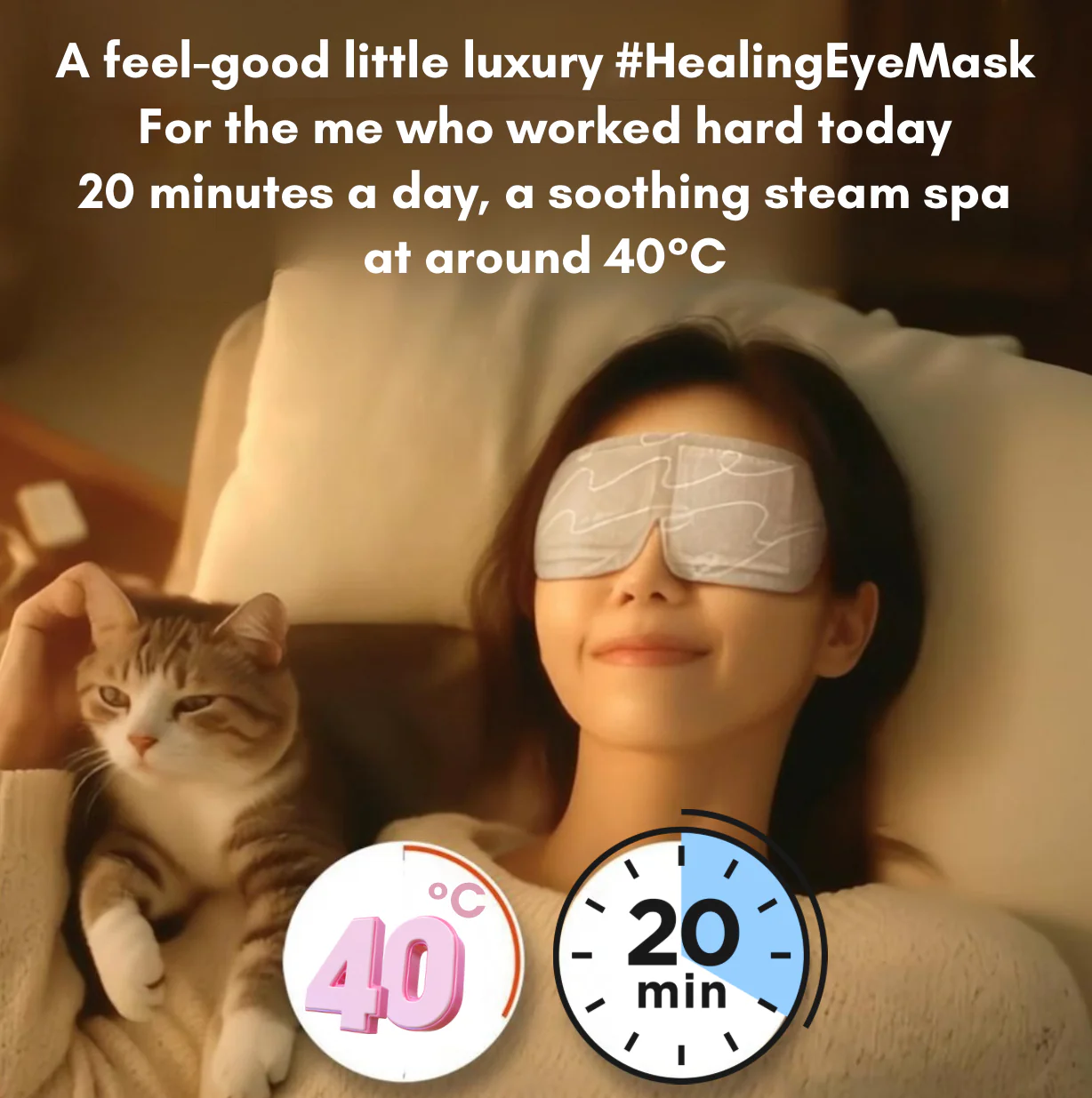 KAO MEGRHYTHM Warm Steam Eye Mask Forest 12 Sheets - Image 4