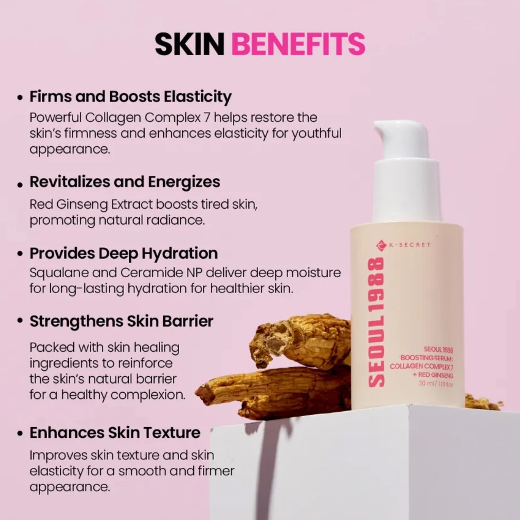 KSECRET Seoul 1988 Boosting Serum: Collagen Complex 7 + Red Ginseng - Image 8