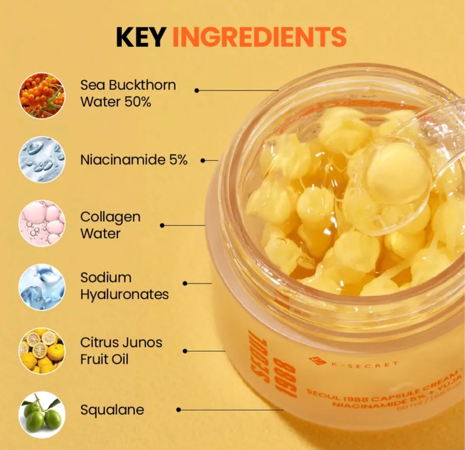 KSECRET Seoul 1988 Capsule Cream : Niacinamide 5% + Yuja - Image 7