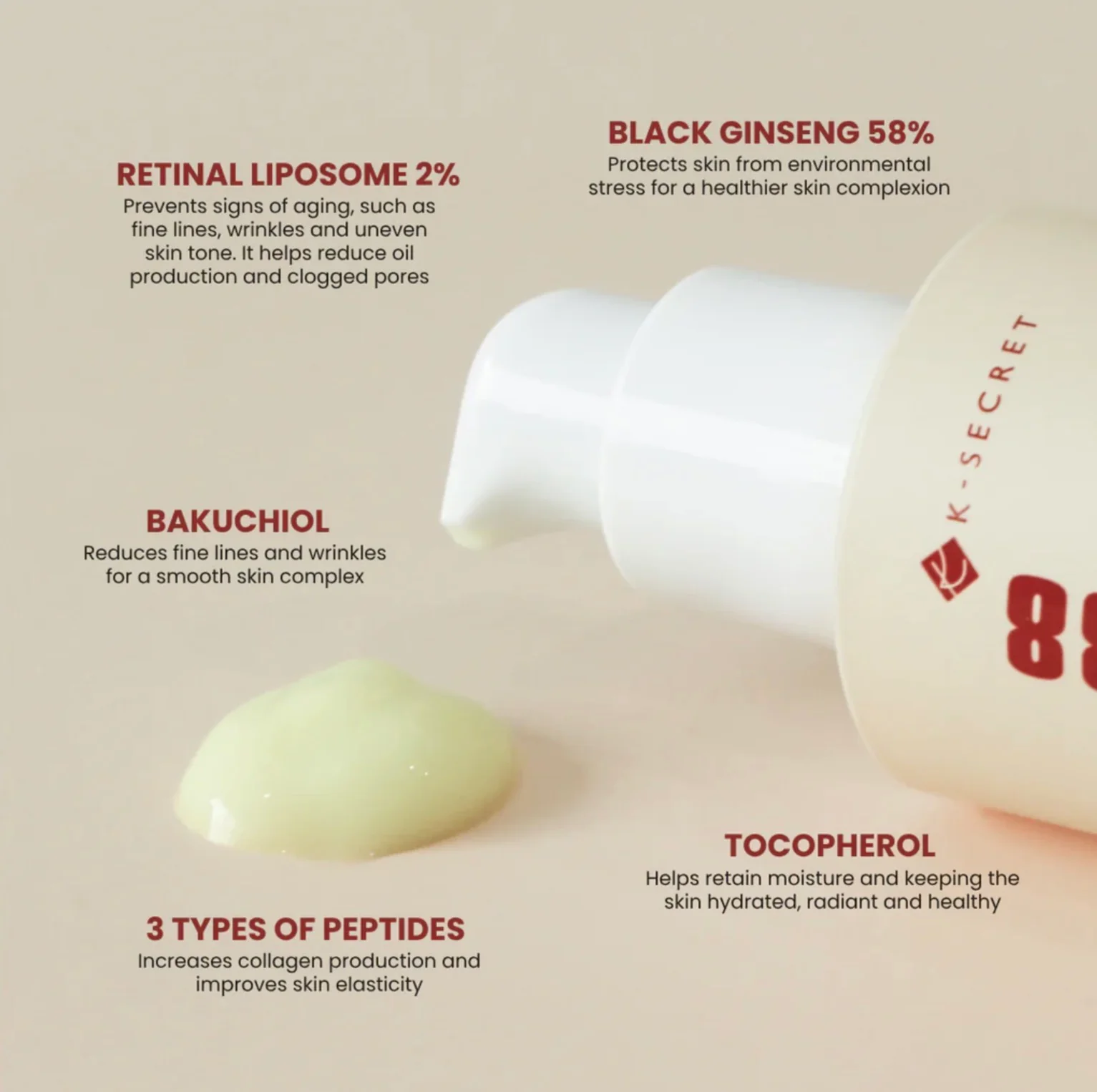 KSECRET Seoul 1988 SERUM: Retinal Liposome 2% + Black Ginseng 30mL - Image 9