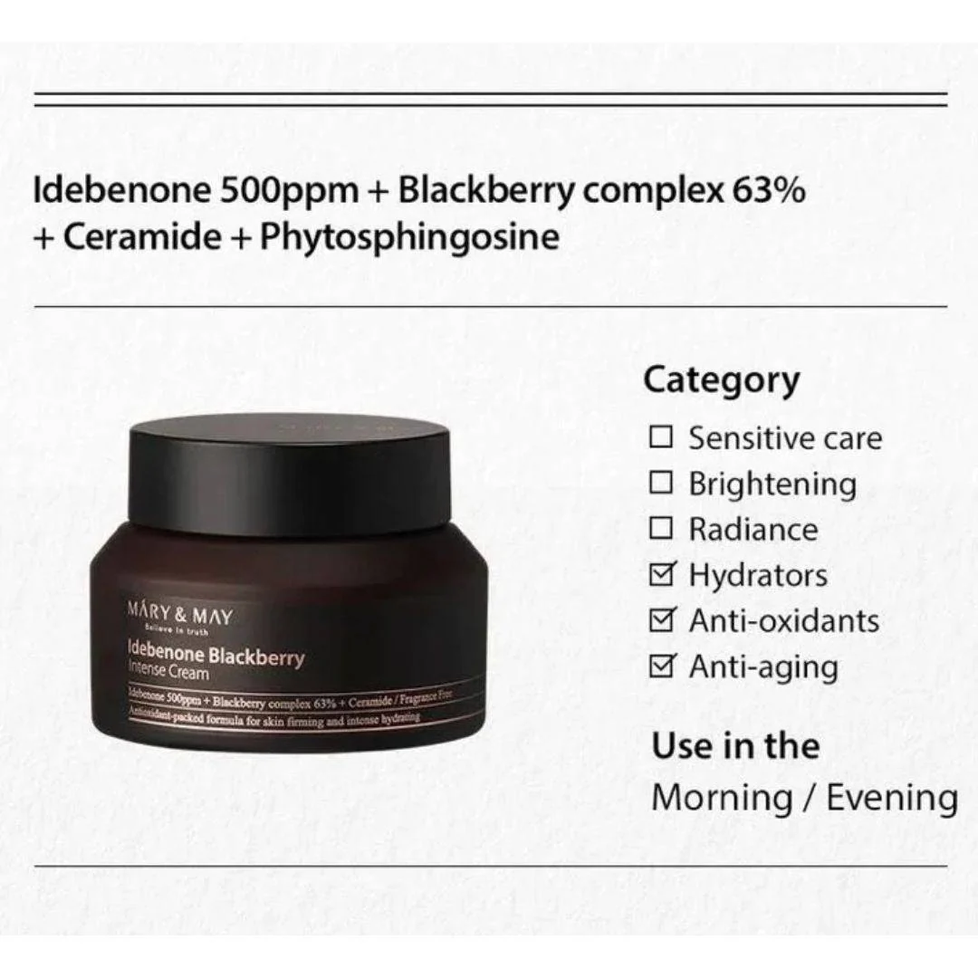 Mary&May Idebenone + Blackberry Intense Cream - Image 5