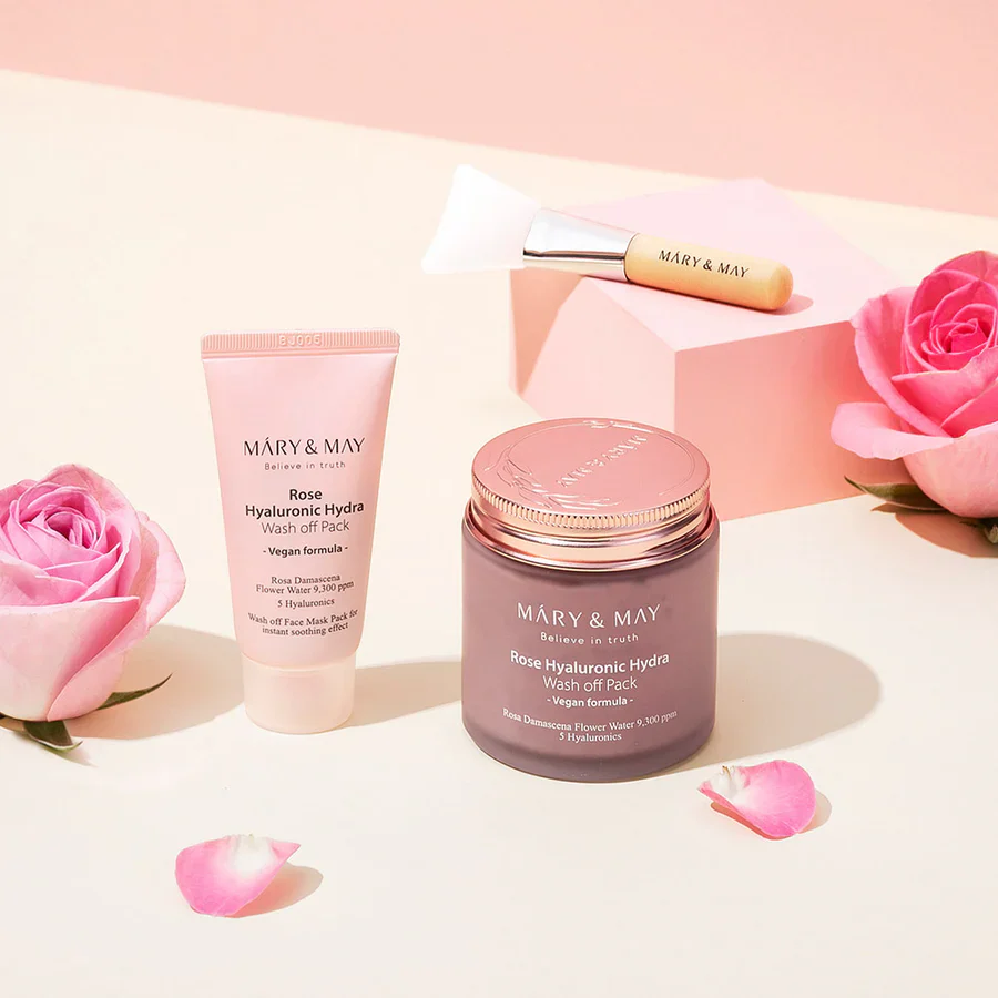 MARY & MAY Rose Hyaluronic Hydra Wash Off Pack - Image 2