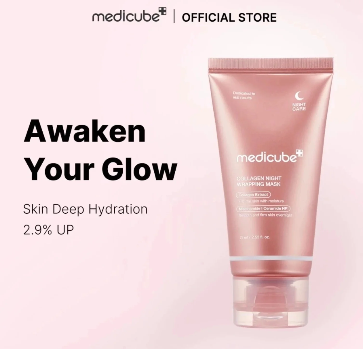 MEDICUBE Collagen Night Wrapping Mask 75mL - Image 4