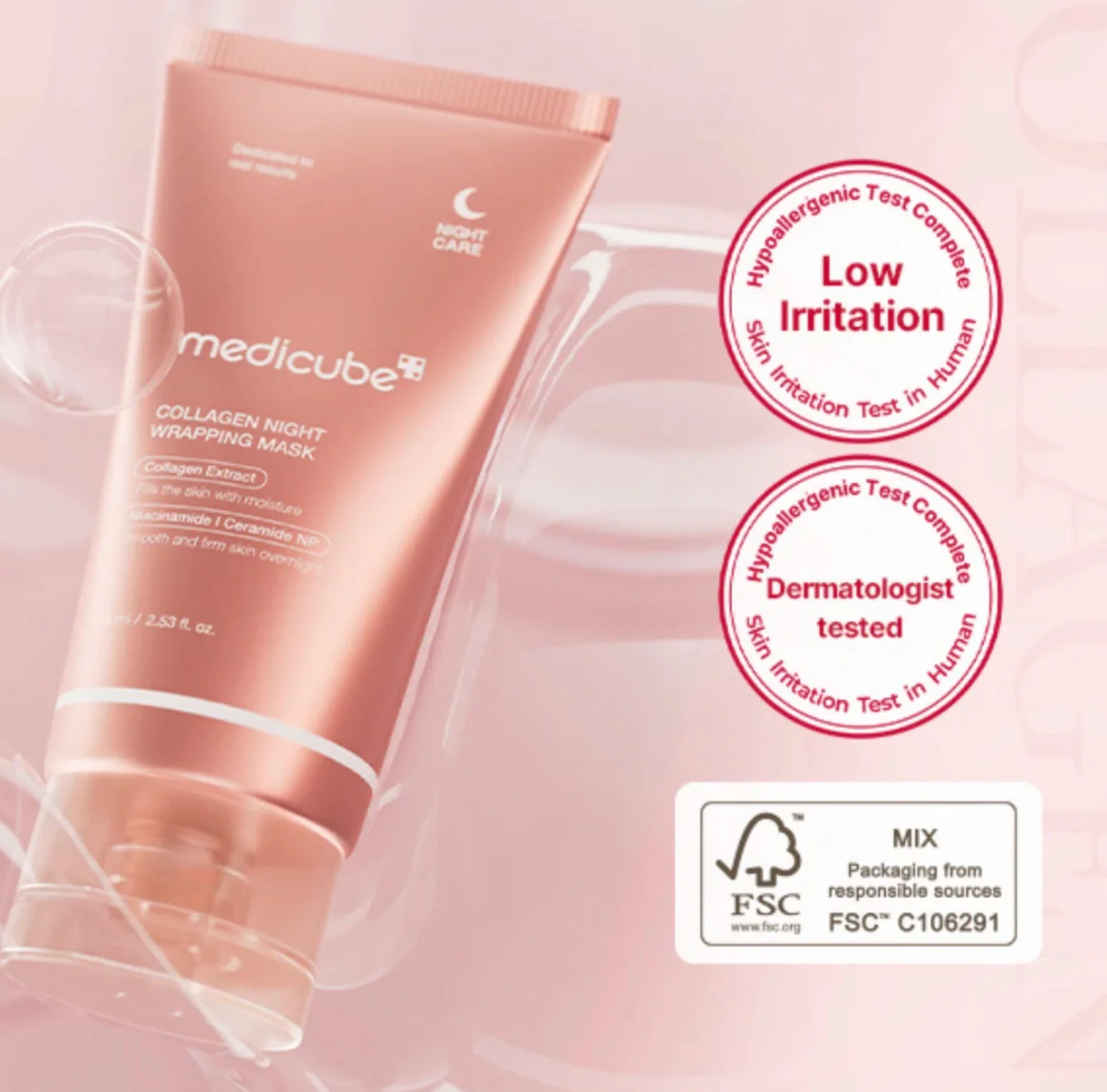 MEDICUBE Collagen Night Wrapping Mask 75mL - Image 5