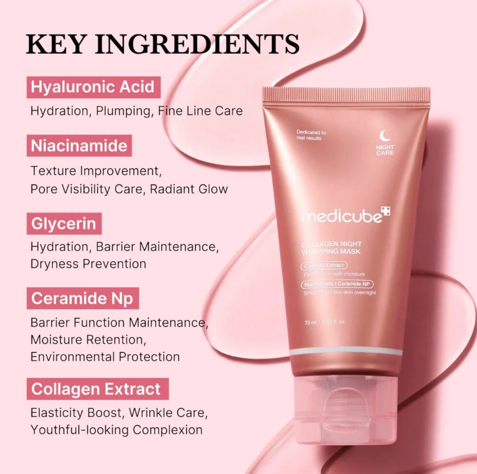 MEDICUBE Collagen Night Wrapping Mask 75mL - Image 6