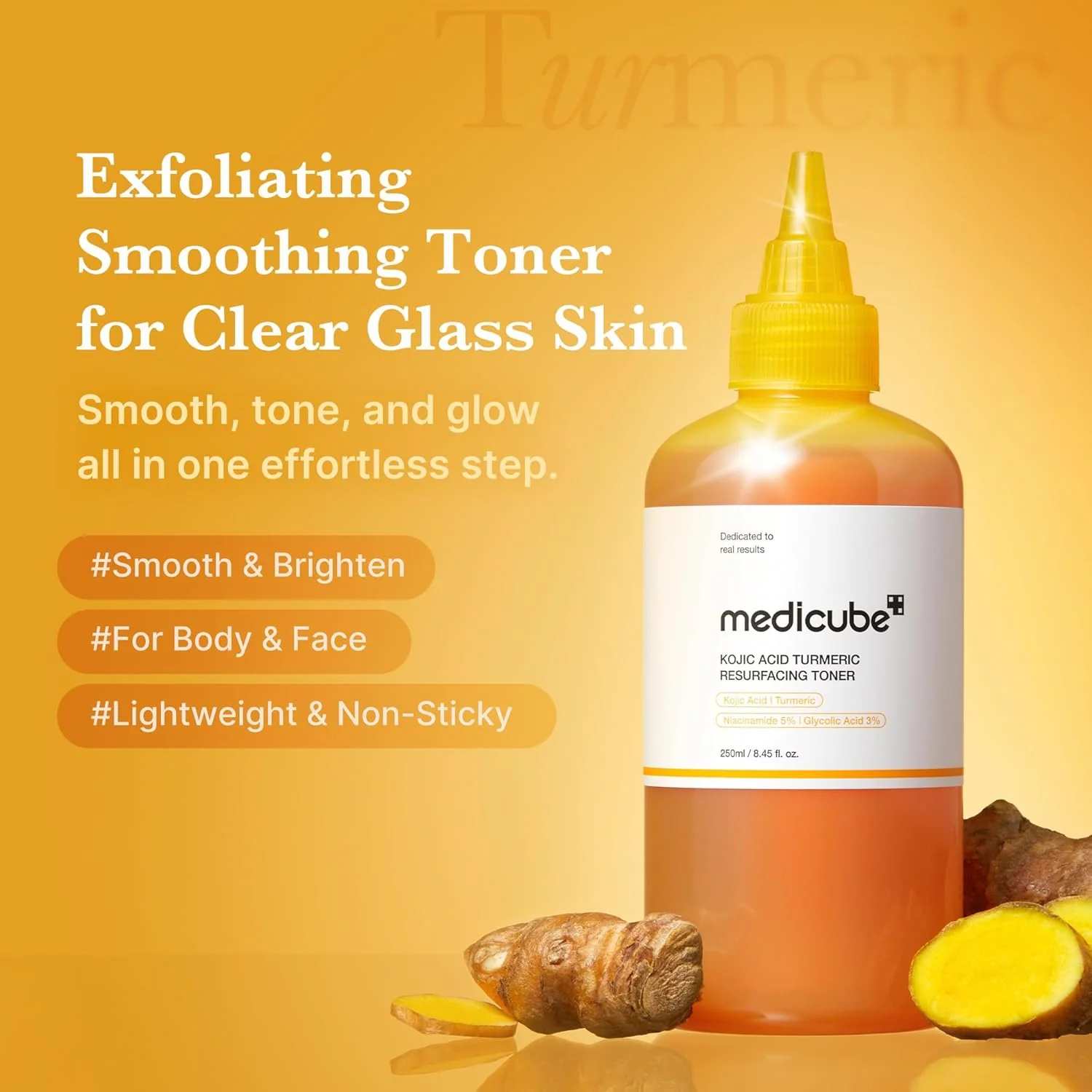 MEDICUBE Kojic Acid Turmeric Resurfacing Toner 250mL - Image 2