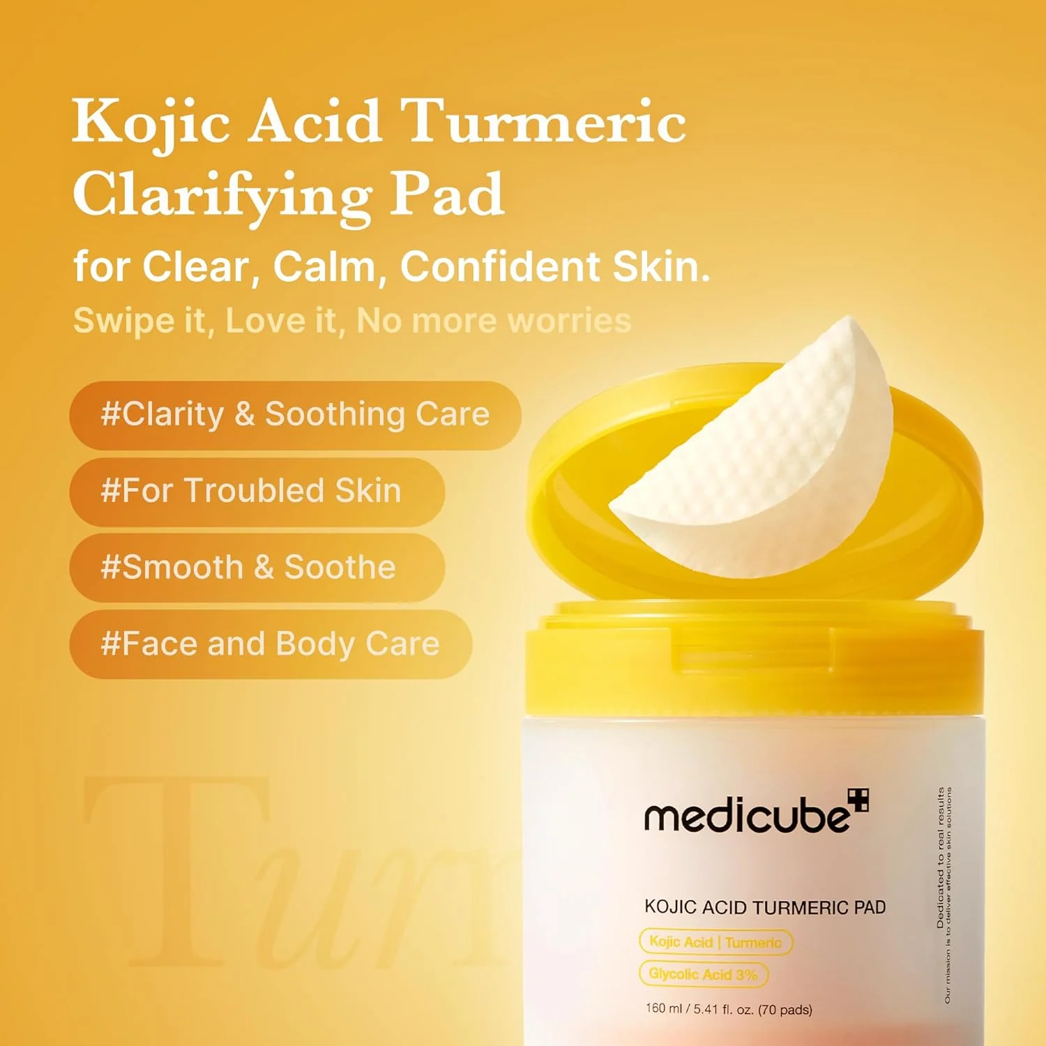 MEDICUBE Kojic Acid Turmeric Toner Pad 70pcs - Image 2